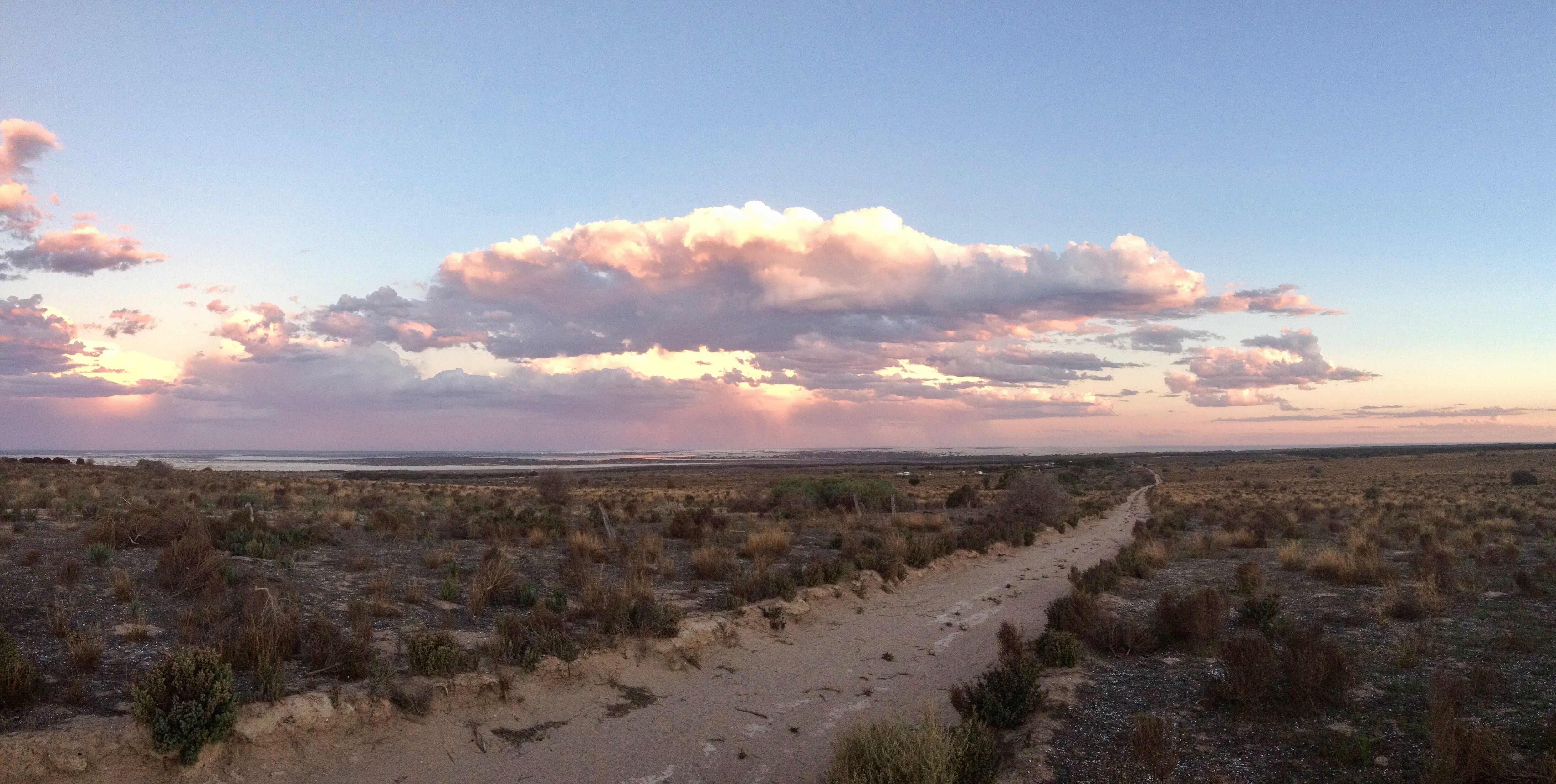 View looking over our house, lake and dunes